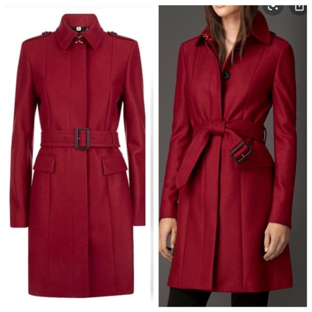 🛑SOLD🛑Burberry London red coat UK 6/US 4 XS S